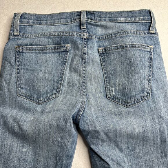 Current/Elliot Womens Stiletto Skinny Jean Distressed Made in USA Size 26 - Picture 12 of 14